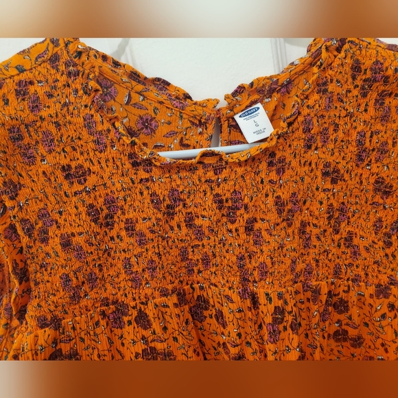 Smocked floral tank, size L - Picture 3 of 7